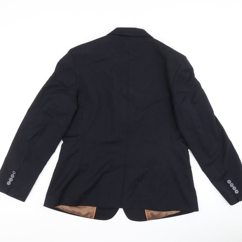 Brook Taverner Mens Black Polyester Jacket Suit Jacket Size 44 Regular