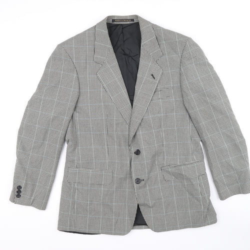 Marks and Spencer Mens Multicoloured Geometric Polyester Jacket Blazer Size 40 Regular