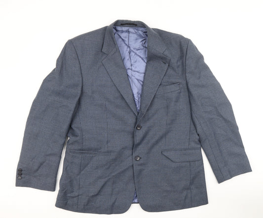 Skopes Mens Blue Polyester Jacket Suit Jacket Size 42 Regular