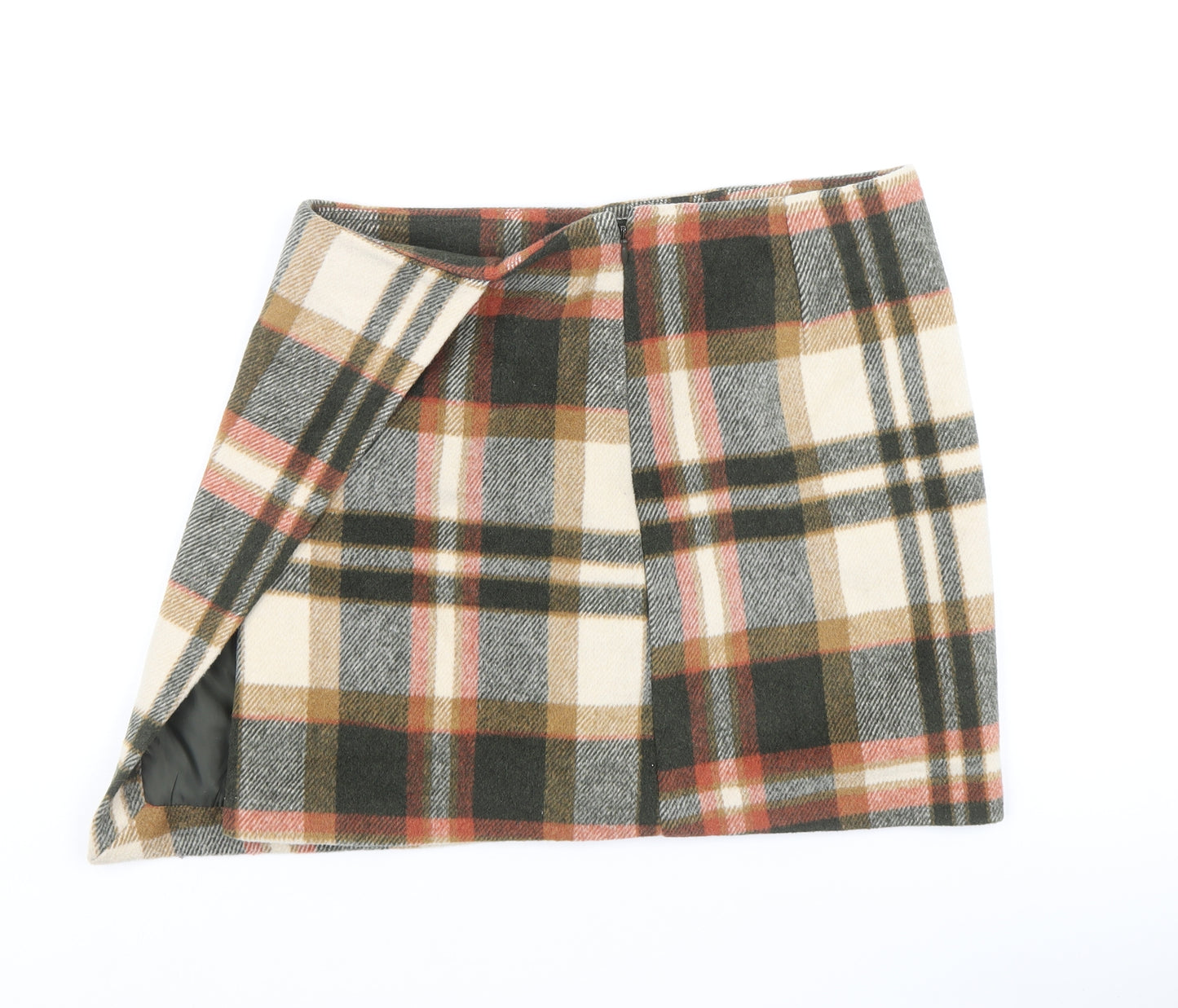 NEXT Womens Multicoloured Plaid Polyester Mini Skirt Size 10 Zip