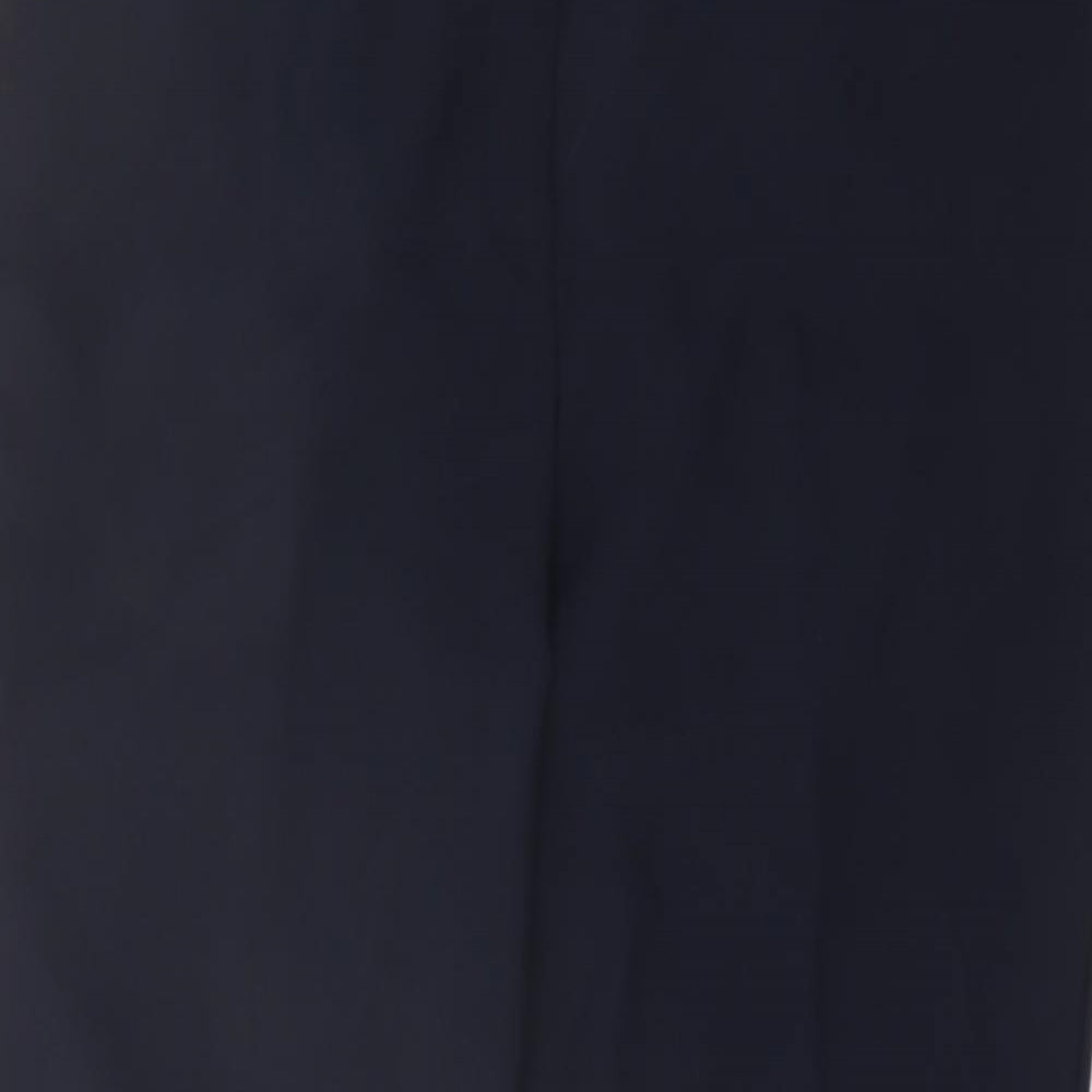 Bonmarché Womens Blue Polyester Trousers Size 14 L27 in Regular Button