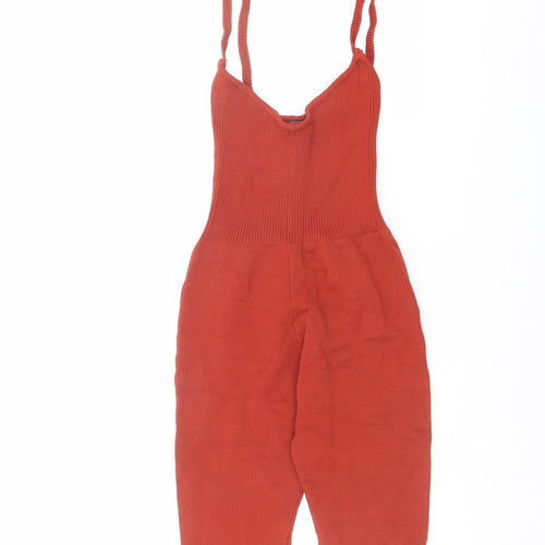 Ruve Womens Red Acrylic Bodysuit One-Piece Size M Pullover