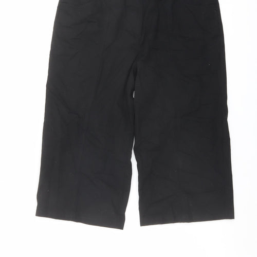 Bonmarché Womens Black Cotton Skimmer Shorts Size 12 L18 in Regular Button