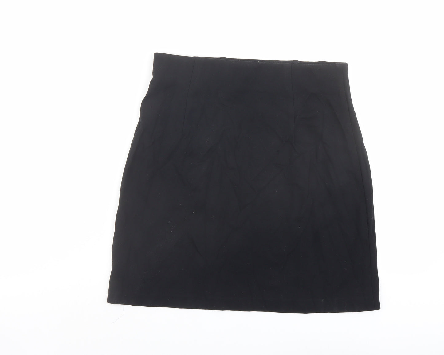 Marks and Spencer Womens Black Viscose A-Line Skirt Size 10