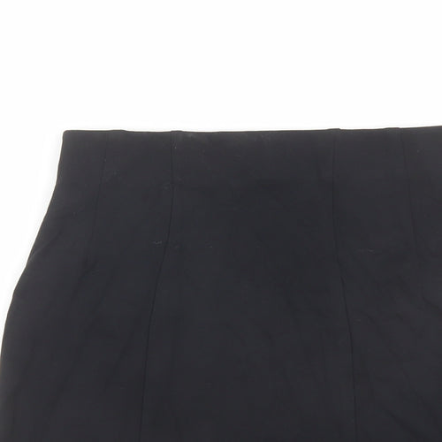 Marks and Spencer Womens Black Viscose A-Line Skirt Size 10