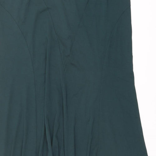 Per Una Womens Green Viscose Swing Skirt Size 16