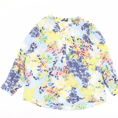 LC Waikiki Womens Multicoloured Floral Viscose Basic Blouse Size 16 V-Neck