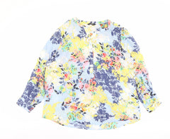 LC Waikiki Womens Multicoloured Floral Viscose Basic Blouse Size 16 V-Neck