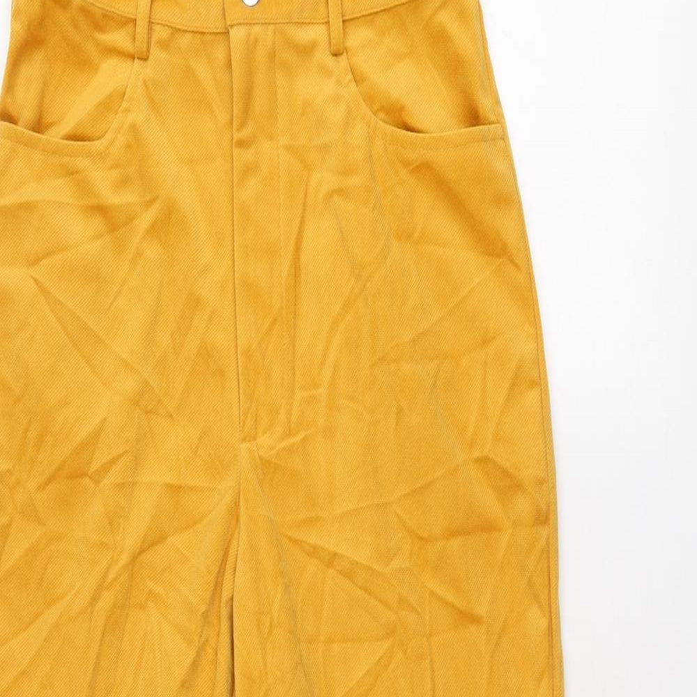 Cider Womens Yellow Polyester Trousers Size M L29 in Regular Zip