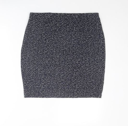 Max Studio Womens Blue Geometric Viscose Bandage Skirt Size L