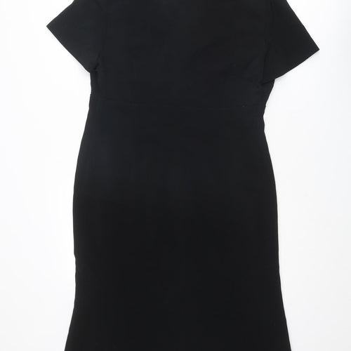Windmoor Womens Black Polyester A-Line Size 14 V-Neck Zip