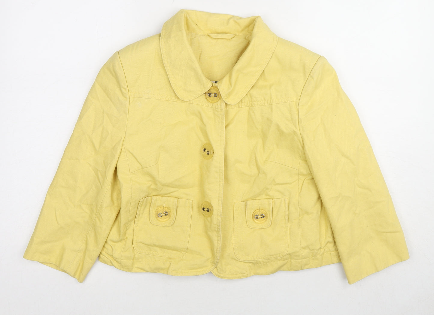 New Look Womens Yellow Jacket Size 12 Zip