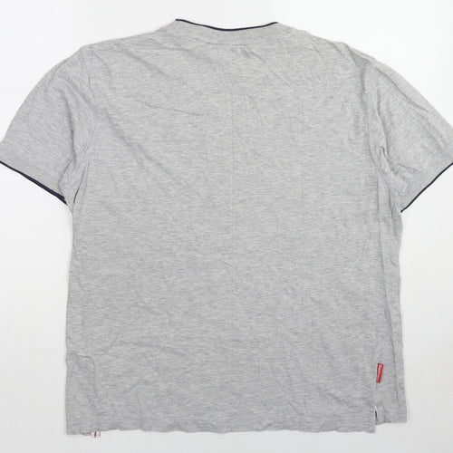 Slazenger Mens Grey Cotton T-Shirt Size M Round Neck