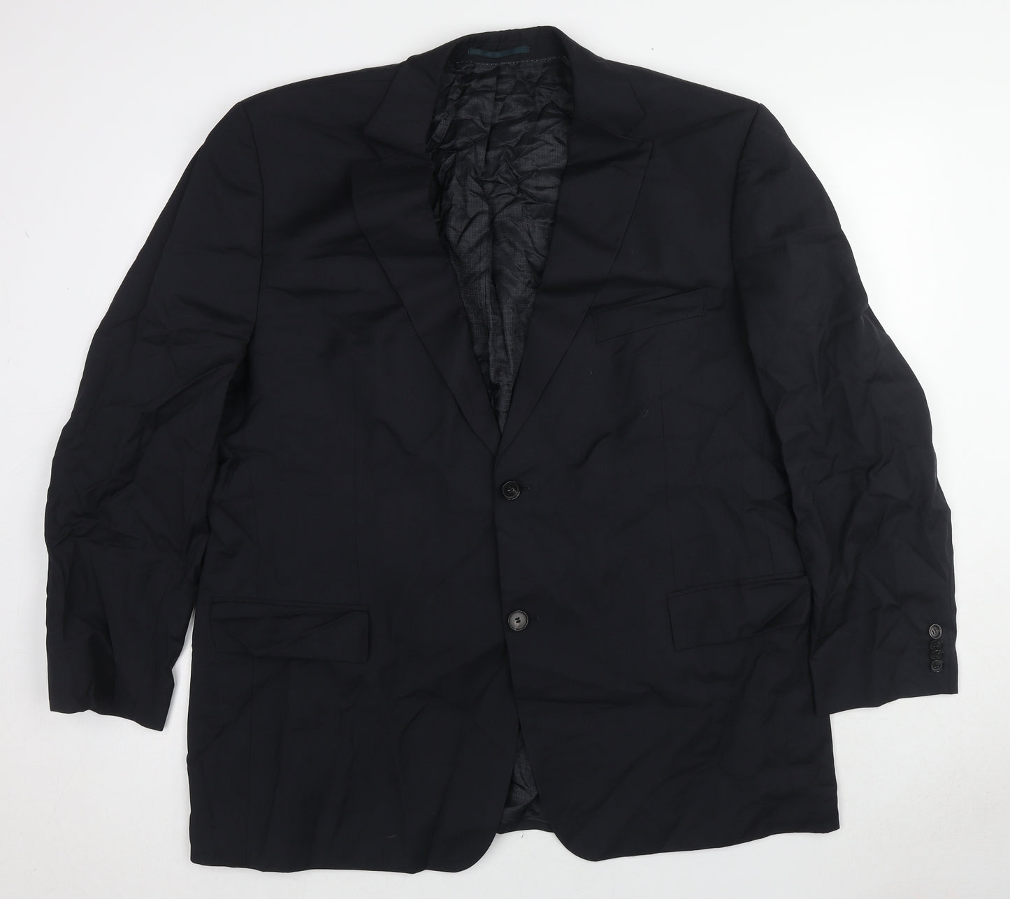 HUGO BOSS Mens Black Wool Jacket Suit Size 50 Regular