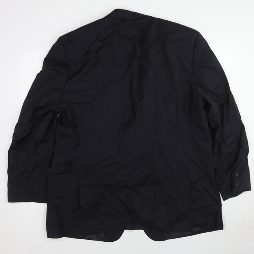 HUGO BOSS Mens Black Wool Jacket Suit Size 50 Regular