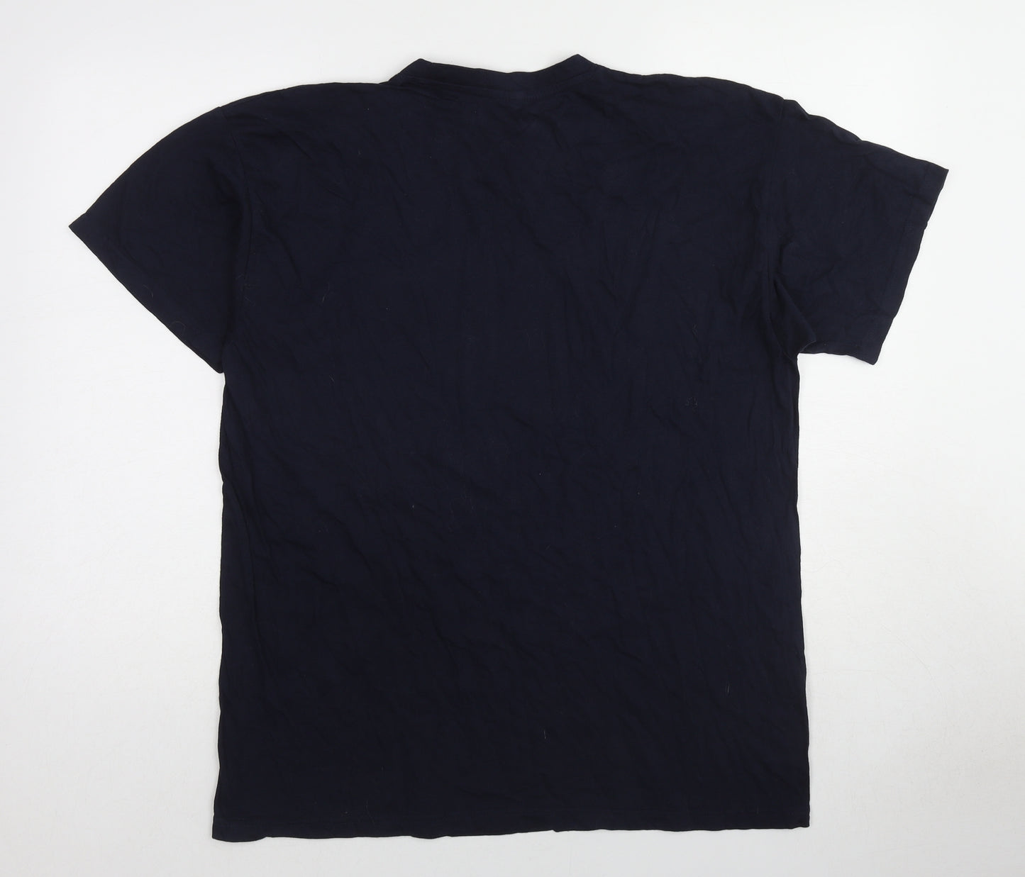 B&C Mens Blue Cotton T-Shirt Size L Round Neck - Applied Nutrition