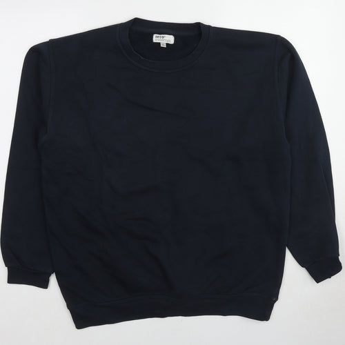 Arco Essentials Mens Blue Cotton Pullover Sweatshirt Size L