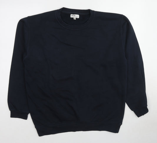 Arco Essentials Mens Blue Cotton Pullover Sweatshirt Size L