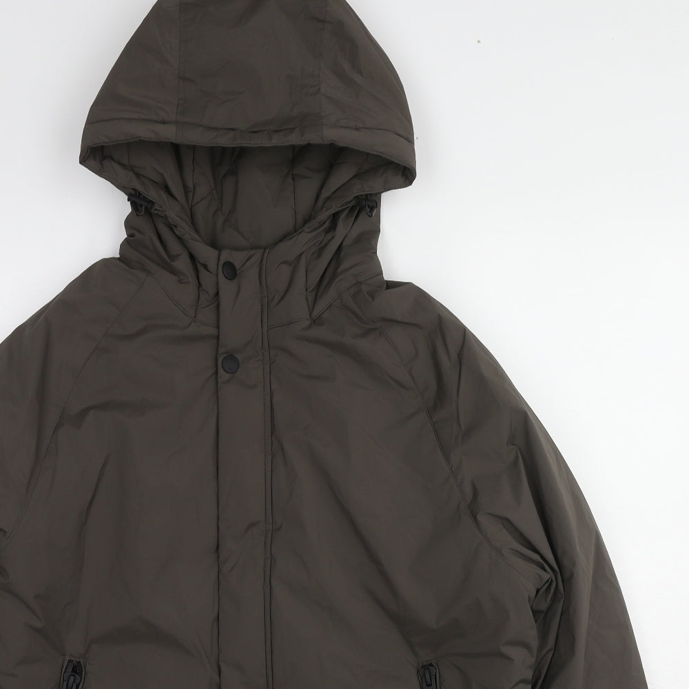 Massimo Dutti Womens Brown Puffer Jacket Jacket Size M Zip