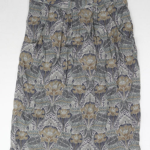 Laura Ashley Womens Multicoloured Geometric Viscose A-Line Skirt Size 12 Zip