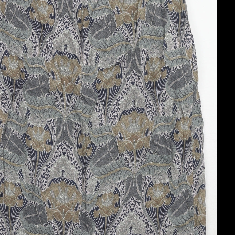 Laura Ashley Womens Multicoloured Geometric Viscose A-Line Skirt Size 12 Zip
