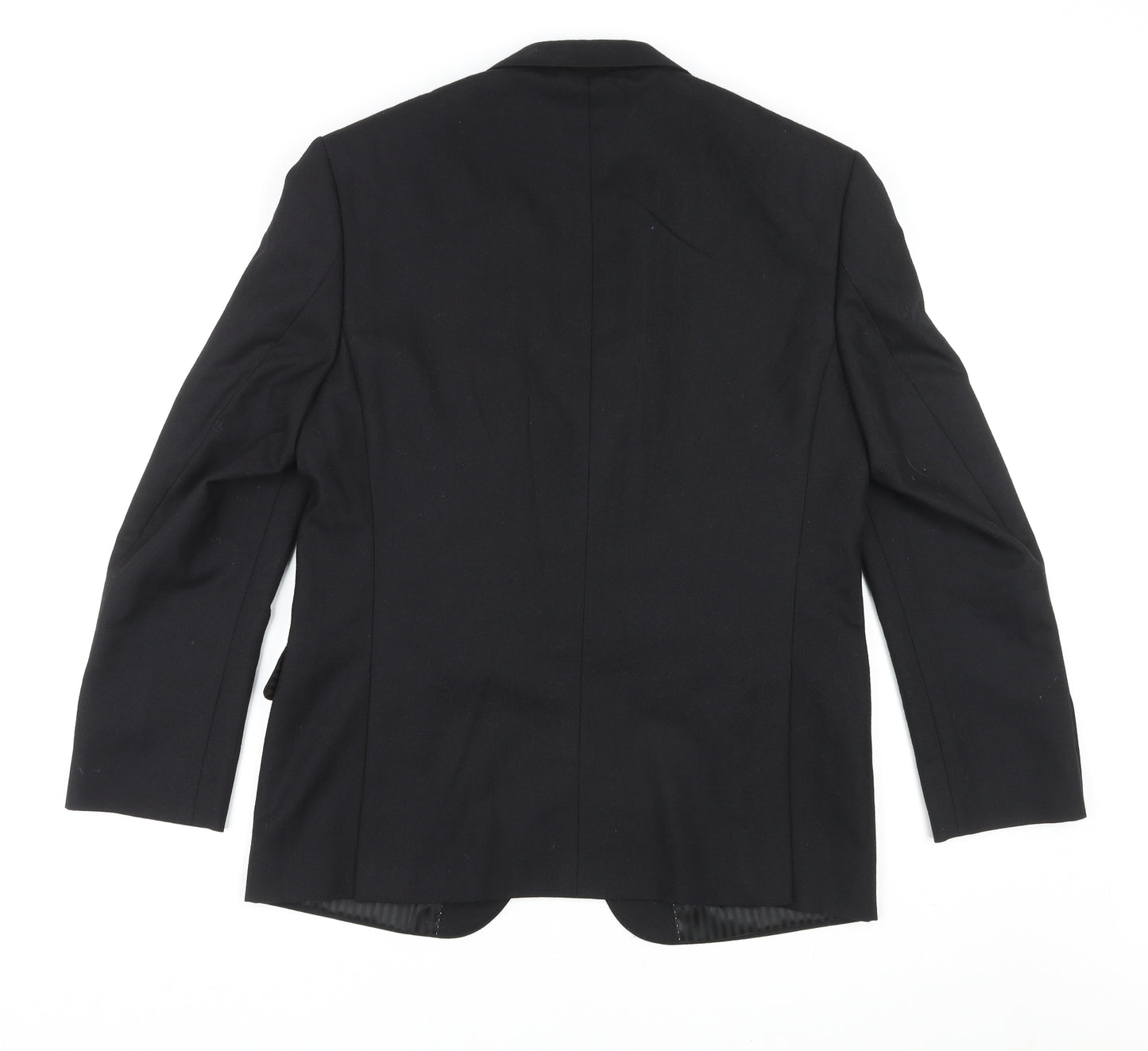 Marks and Spencer Mens Black Wool Jacket Suit Jacket Size 40 Regular - Five button sleeve