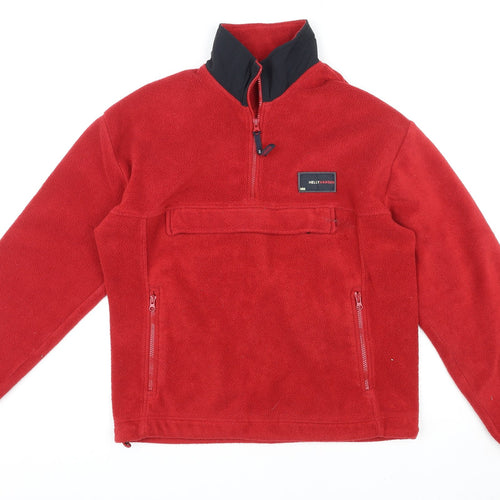 Helly Hansen Mens Red Polyester Henley Sweatshirt Size XL