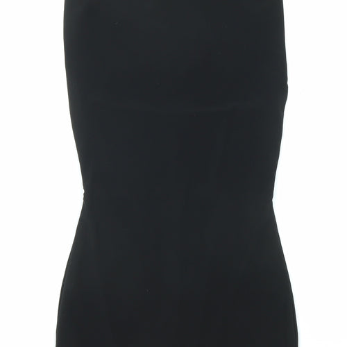 Miss Selfridge Womens Black Polyester Bodycon Size 6 Off the Shoulder Pullover