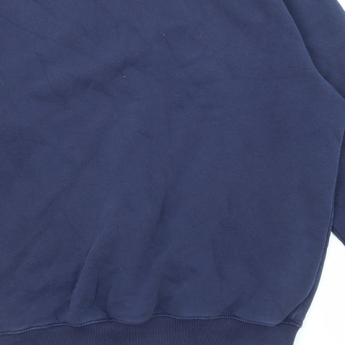 New Balance Mens Blue Cotton Pullover Sweatshirt Size S