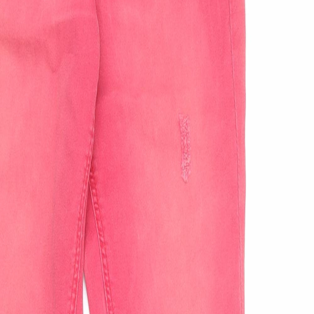 Divided by H&M Womens Pink Cotton Skinny Jeans Size 10 L32 in Regular Zip