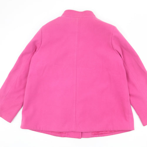 Wardrobe Womens Pink Jacket Size 18 Button