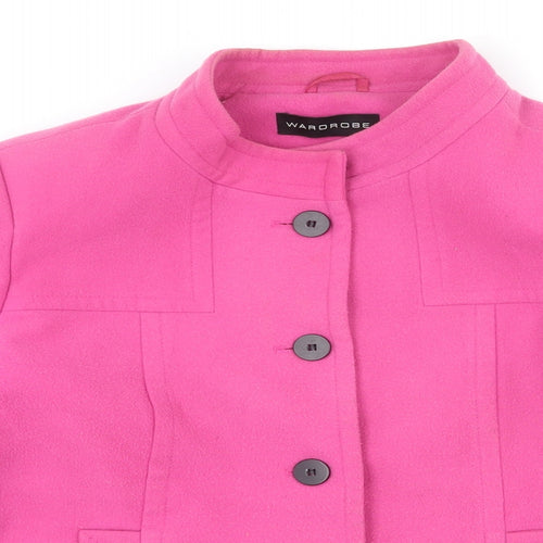 Wardrobe Womens Pink Jacket Size 18 Button