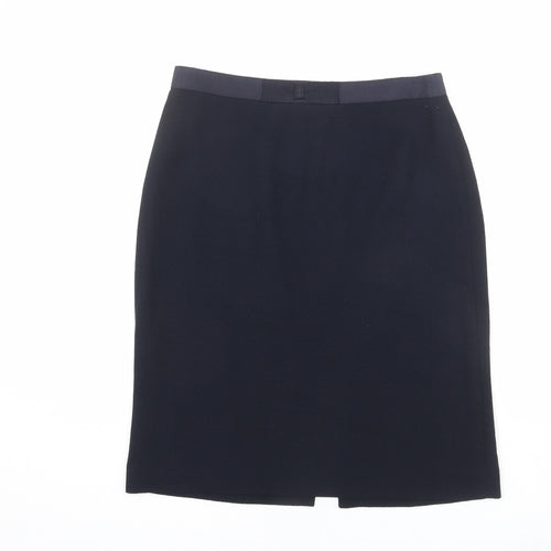 Hobbs Womens Black Polyester Straight & Pencil Skirt Size 12 Zip