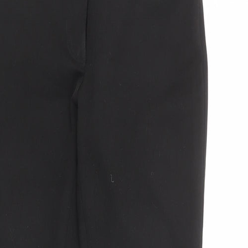 Bisón Womens Black Polyester Trousers Size 12 L31 in Regular Zip