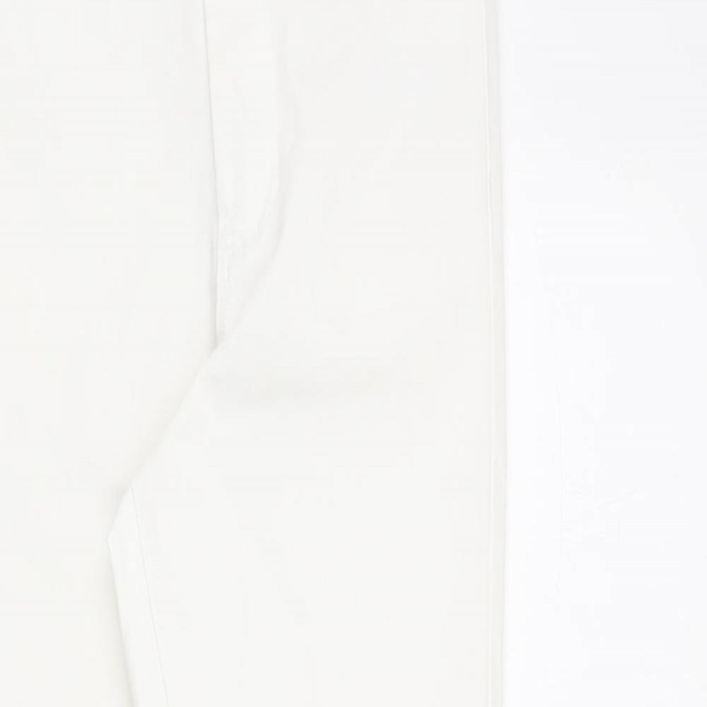 Denim & Co. Womens White Cotton Skinny Jeans Size 8 L28 in Regular Zip