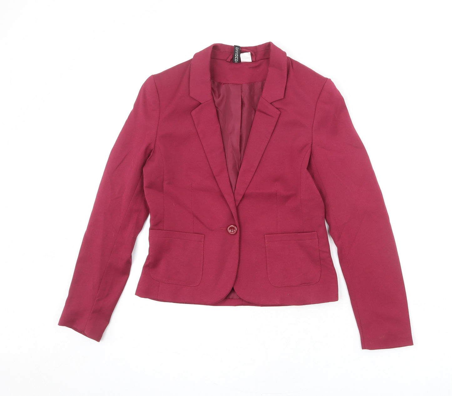 Divided by H&M Womens Pink Polyester Jacket Blazer Size 10
