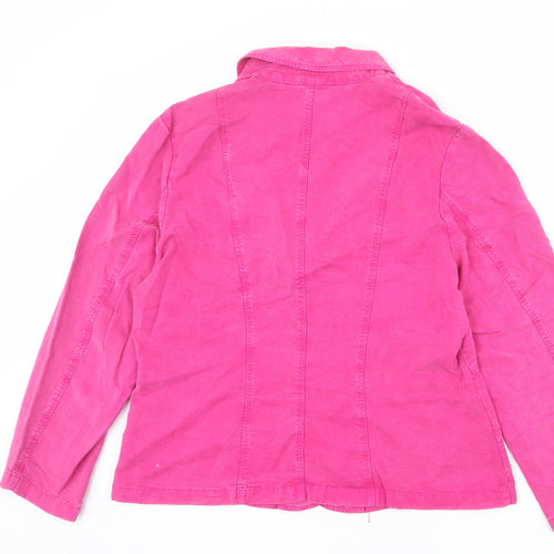 Femme Womens Pink Jacket Size 16 Button