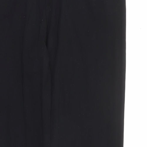 Marks and Spencer Womens Black Viscose Dress Pants Trousers Size 14 L30 in Regular Zip