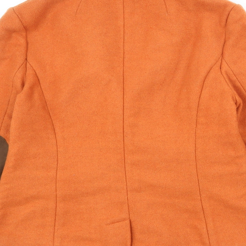 NEXT Womens Orange Jacket Size 14 Button