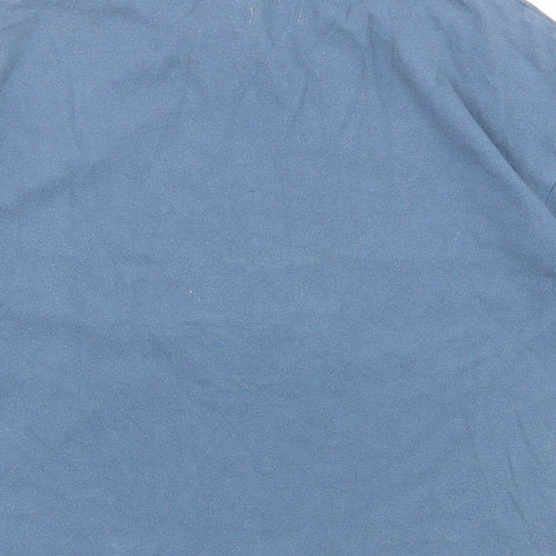 NEXT Girls Blue 100% Cotton Basic T-Shirt Size 8 Years Round Neck Pullover - Sun