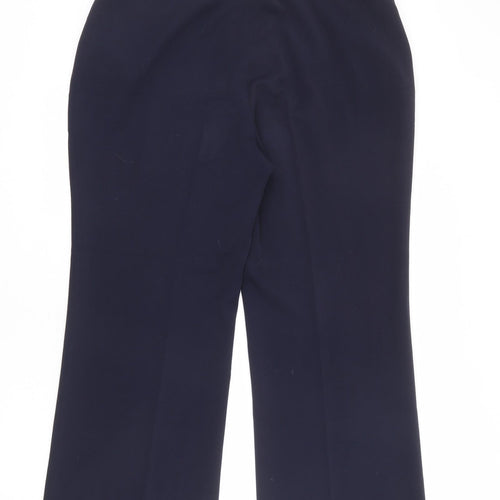 Bonmarché Womens Blue Polyester Trousers Size 16 L28 in Regular Zip