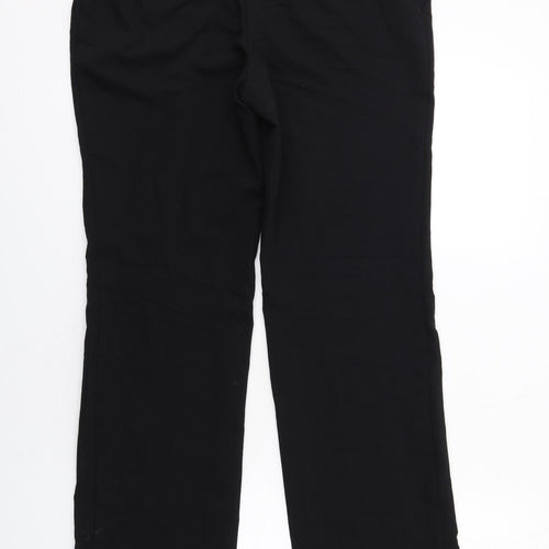 NEXT Womens Black Polyester Trousers Size 12 L30 in Regular Zip