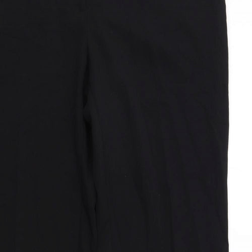 NEXT Womens Black Polyester Trousers Size 12 L30 in Regular Zip