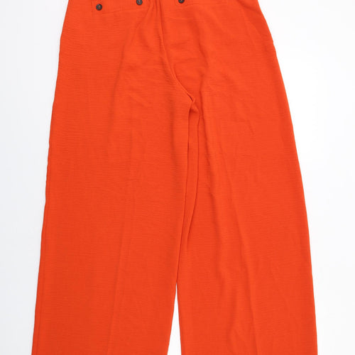Phase Eight Womens Orange Polyester Trousers Size 12 L30 in Regular Zip
