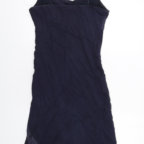 Principles Womens Blue Silk Tank Dress Size 12 V-Neck Pullover