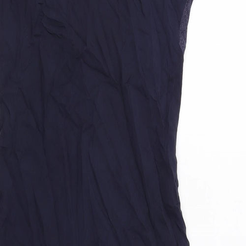 Principles Womens Blue Silk Tank Dress Size 12 V-Neck Pullover