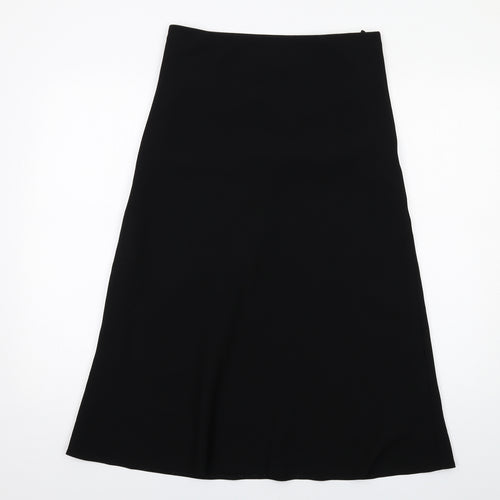 Marks and Spencer Womens Black Polyester Swing Skirt Size 8