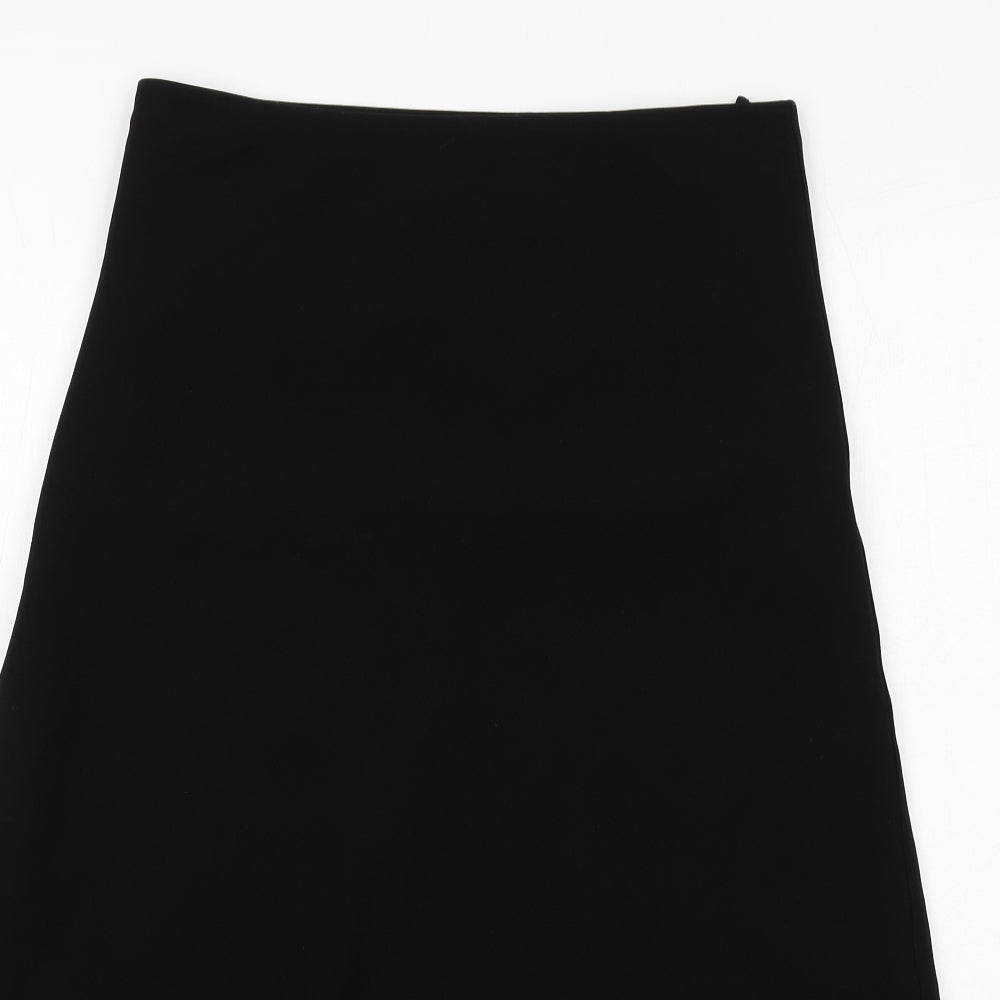 Marks and Spencer Womens Black Polyester Swing Skirt Size 8