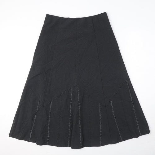 Marks and Spencer Womens Grey Polyester Swing Skirt Size 12