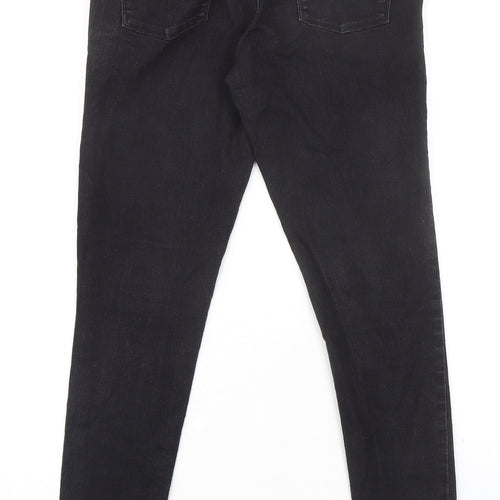 Dorothy Perkins Womens Black Cotton Skinny Jeans Size 12 L30 in Regular Zip